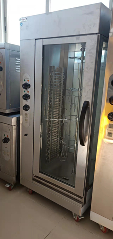 Griglia girarrosto per pollo elettrica verticale in acciaio inossidabile resistente per 12 pezzi di pollo