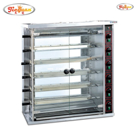 Griglia per pollo a gas a 5 aste per 25 pezzi di pollo intero