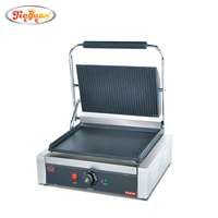 Grill Panini elettrico a piastra singola (parte superiore scanalata, fondo piatto)