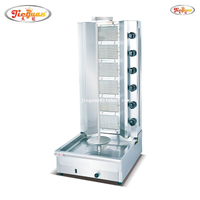 Macchina per kebab Shawarma completamente automatica Macchina per barbecue Griglia per barbecue a gas con 2/3/4/5/6 fuochi