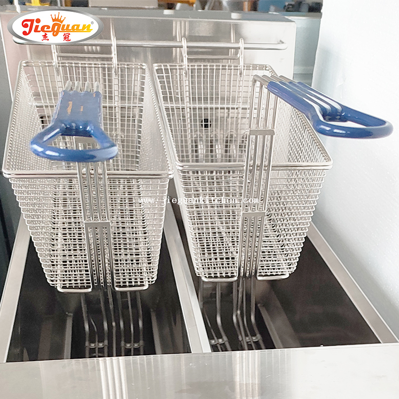 Friggitrice verticale per computer digitale a 2 vasche con filtro olio