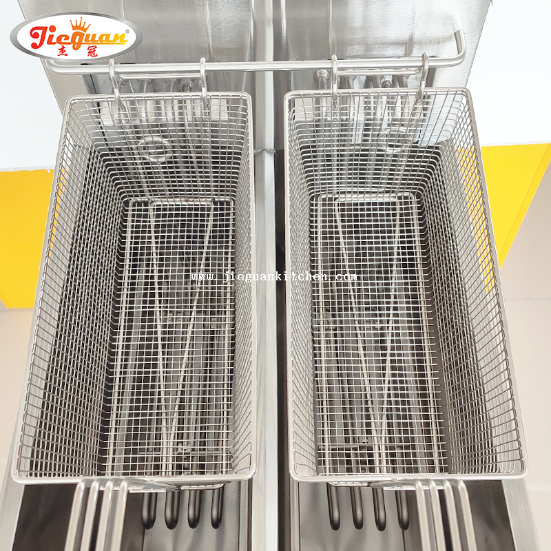 Friggitrice verticale per computer digitale a 2 vasche con filtro olio