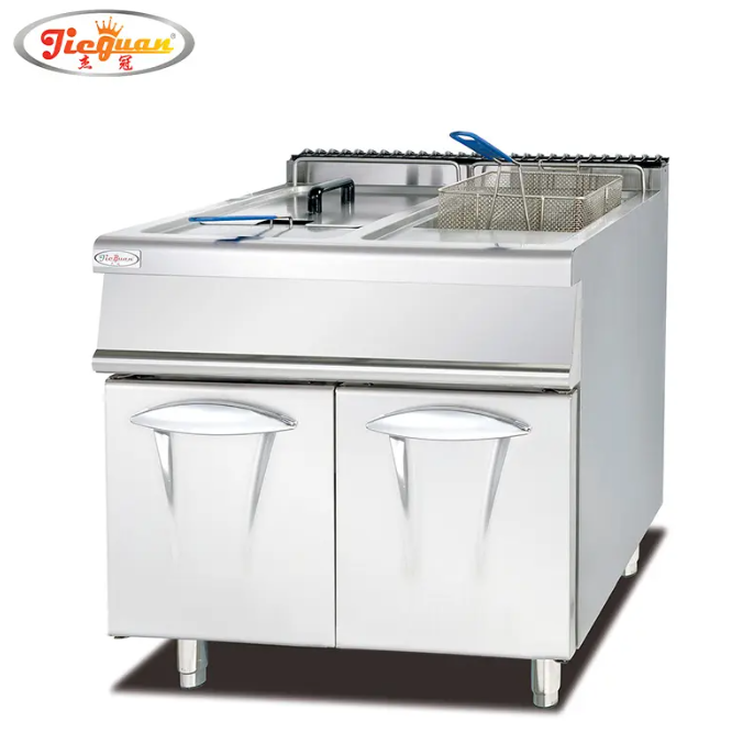 Friggitrice a gas 2 vasche 2 cestelli 28L 