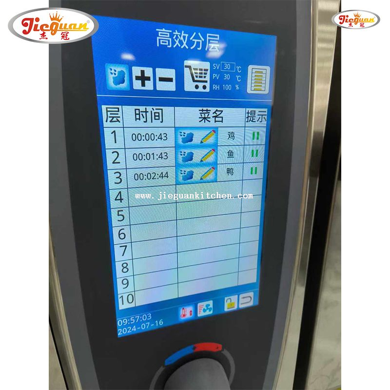 Forno professionale combinato a vapore a 6 piani con touch screen