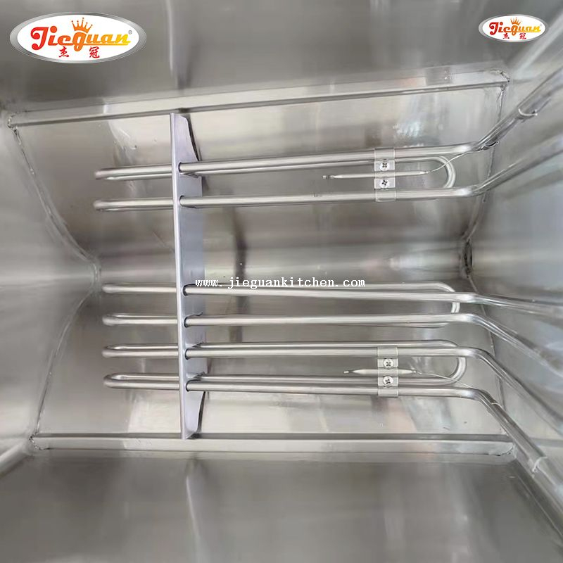 Friggitrice elettrica 2 vasche 2 cestelli con mobiletto per albergo