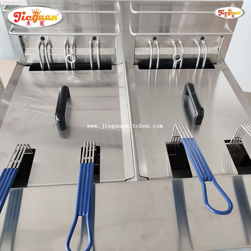 Friggitrice elettrica da 28 litri a 2 vasche con timer 